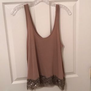 Tank top with sequins